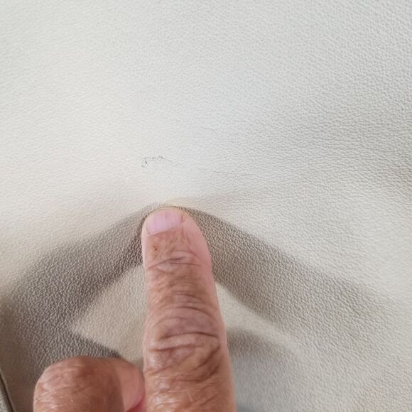 Oscar Piel leather blazer sport coat jacket men's Large Beige 2 tone Western - Picture 12 of 16